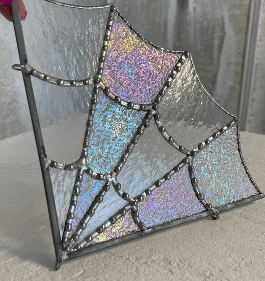 stained glass spider web