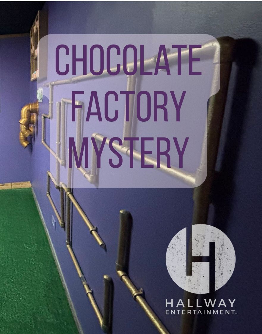 a sneak peak of the chocolate factory escape room